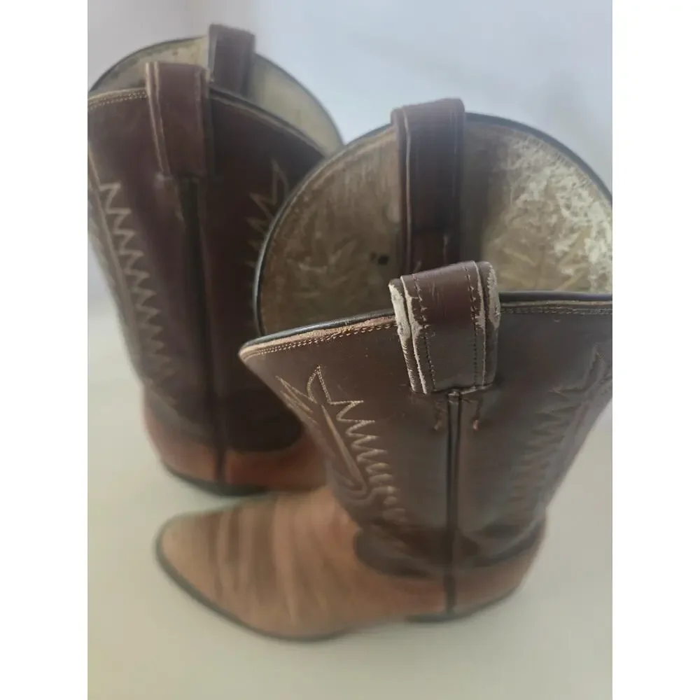 Tony Lama 2 Toned Western Cowboy Boots Size 10 D B721089